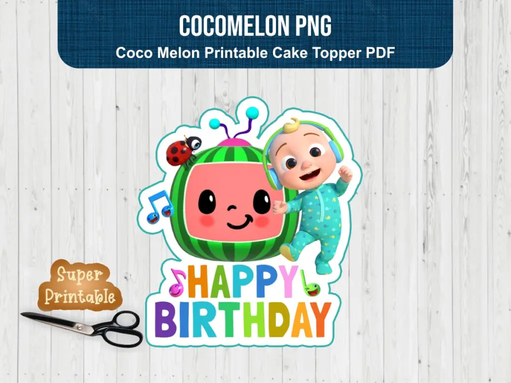 Cocomelon PNG Cocomelon Printable Cake Topper PNG